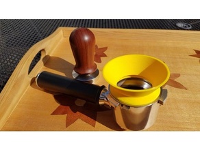 portafilter funnel coffee grinder tamper 3d print model - Mito3D