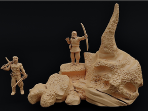 trollstone 3 28mm 30mm 32mm jeux société dnd donjons dragons fantaisie givre Jeu Jeux jeu géant géants jotun Légende poly miniature miniatures paysage monstre monstres 3d print model - Mito3D