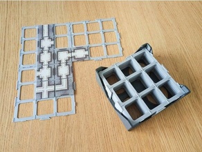 Carcassonne tuile grilles personnalisable queues d'aronde planche Jeu grille 3d print model - Mito3D