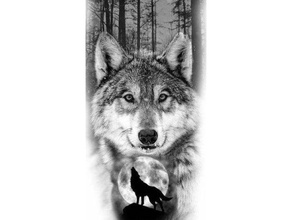 wolf 2 nightlight lithophane litho wolves 3d print model - Mito3D