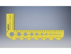 thread gauge imperial metric 3d print model - Mito3D