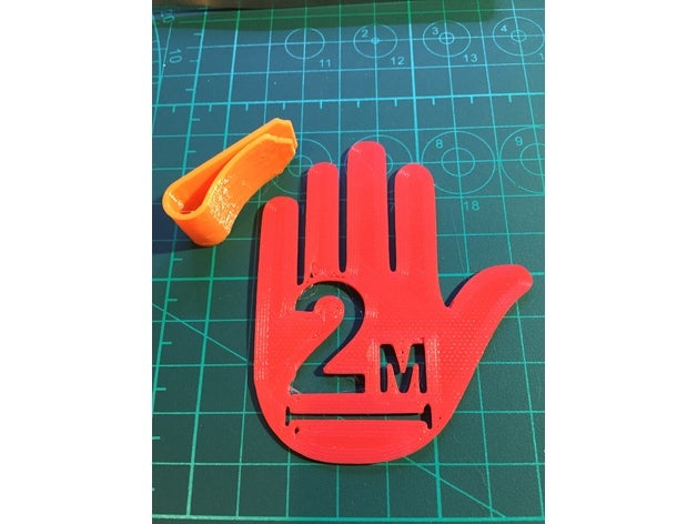 social distancing badge 3D print model - Mito3D