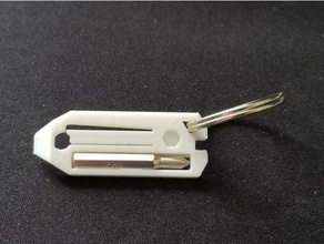 mini ratchet multitool keychain edc flathead precision screwdriver pry bar tool rabbit ratcheting wrench reversible scraper bit 3d print model - Mito3D