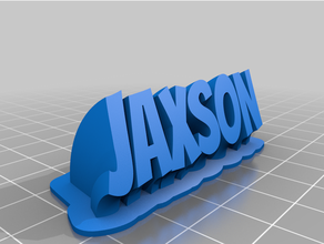 jaxson piatto personalizzato 3d print model - Mito3D