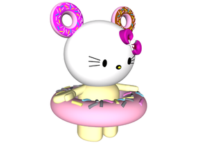 donut kitty 3d print model - Mito3D