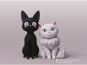 jiji Lilie Kikis Lieferung Bedienung Katze niedlich Fan Art Zahl Figur ghibli hayao Miyazaki servic Bildhauerei Skulptur Studio 3d print model - Mito3D
