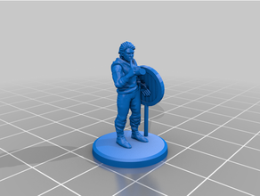 late antiquity - barbarian hornmen 20mm 25mm historical infantry musician tabletop gaming wargaming 3d print model - Mito3D