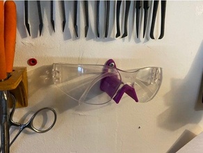 seguridad lentes pared montar anteojos soporte glassess 3d print model - Mito3D