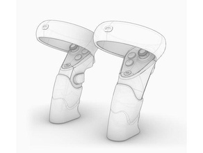 grip oculus quest rift controllers controller touch pistol 3d print model - Mito3D