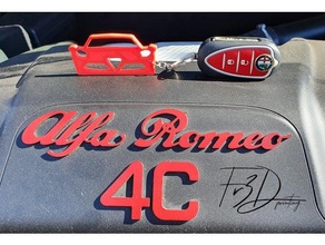 alfa Romero 4c porte clés Romeo Alfa chaîne clé 3d print model - Mito3D