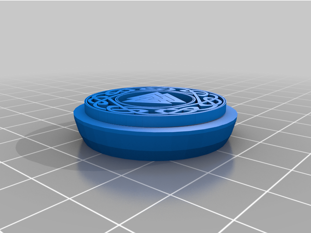 Wikinger Stempel Valknut Leder 3D print model - Mito3D