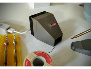 solder fume extractor 60mm fan fumes 3d print model - Mito3D