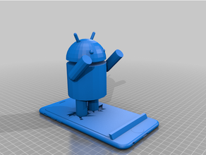 soporte para smartphones robot android mobile phone stand movil smartphone support 3d print model - Mito3D