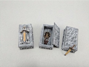 sarcophagus removable sword 28mm 40k boardgame cemetery coffin crypt dead dnd dungeon dungeons dragons fantasy frostgrave game gaming graves gravestone knight openforge pathfinder roleplaying rpg scatter terrain skeleton tabletop wargaming warhammer 3d print model - Mito3D