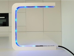 tiny led desk lamp design leds holder light mount strip office usb module 3d print model - Mito3D