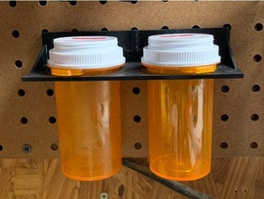 pegboard pill bottle holder 2l 3d print model - Mito3D