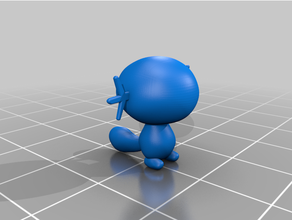 wooper Pokémon azul água 3d print model - Mito3D