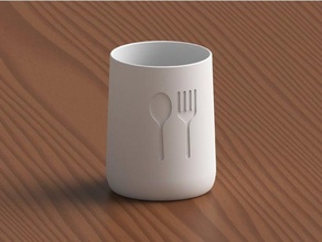 utensil holder kitchen utensils 3d print model - Mito3D