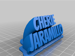 jaramillomy customized sweeping 2-line plate text 3d print model - Mito3D