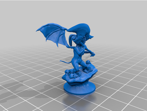 goblin menina súcubo 3d print model - Mito3D