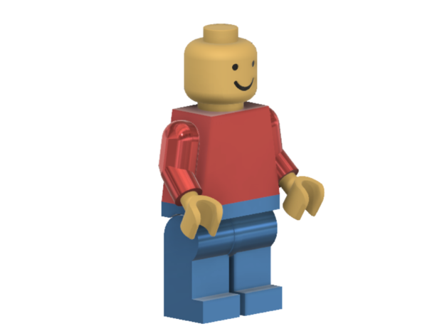 lego popetje schaal 5 1 3D print model - Mito3D