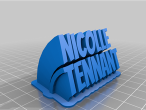 tennantmy customized sweeping 2-line plate text 3d print model - Mito3D
