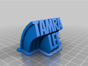 leemy customized sweeping 2-line plate text 3d print model - Mito3D