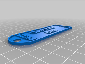 customized filament swatch sampleoverture blue petg tag 3d print model - Mito3D