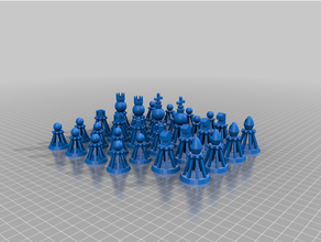 complete chess set 3d print model - Mito3D