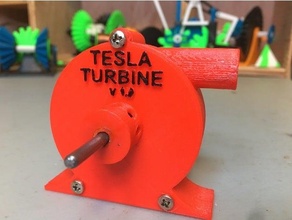 Tesla turbina Alto Rapidez água vento 3d print model - Mito3D