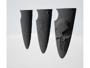 karanlık elf kalkanlar Warhammer yaş elfler fantezi kalkan Sigmar 3d print model - Mito3D