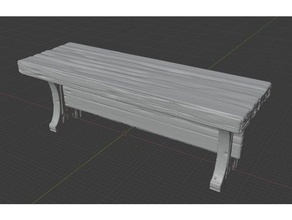 medievale tavolo dnd miniatura mobilia 28mm scenario legna 3d print model - Mito3D