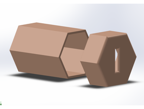 Hexagon Münze Container v01 Schweinchen Bank 3d print model - Mito3D