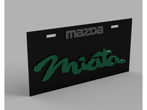mazda Miata vanidad plato mx5 3d print model - Mito3D