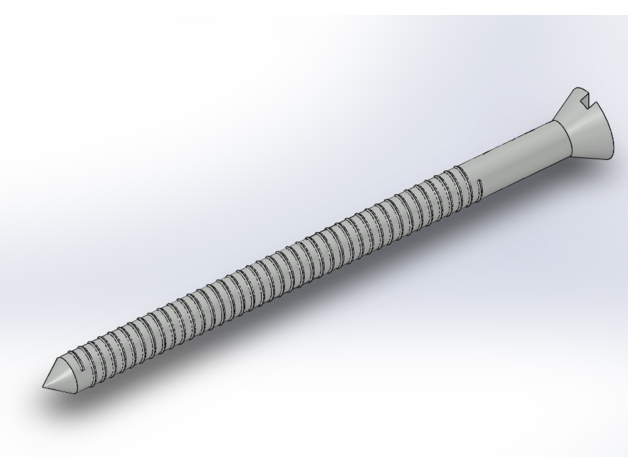 tapped bolt triangle threadv10 flat screwdriver sharp 3D print model - Mito3D