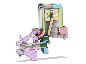 3 silindir radyal hava motor 3d print model - Mito3D