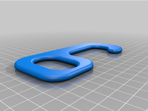 door handle hook 3d print model - Mito3D