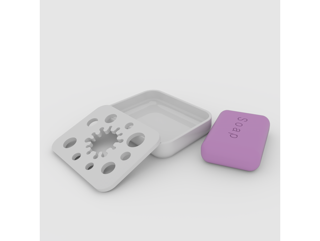 coronavirus soap holder 3D print model - Mito3D