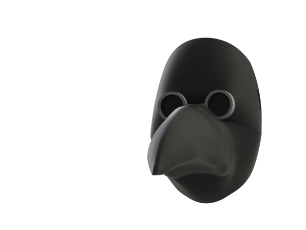 peste medico maschera nero Morte corona coronavirus difendere protezione virus 3D print model - Mito3D