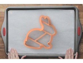 form cookies gingerbread rabbit bunny cake cookie cutter cooking easter egg jesus 3d print model - Mito3D