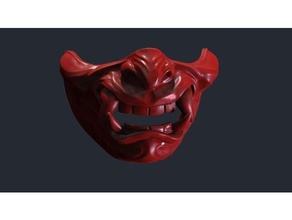 samurai máscara 3d print model - Mito3D