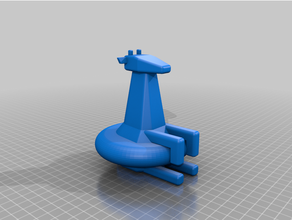 girafa banho brinquedo 3d print model - Mito3D