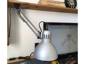 ikea terziale lampada upside down allegato scrivania titolare supporto hack 3d print model - Mito3D