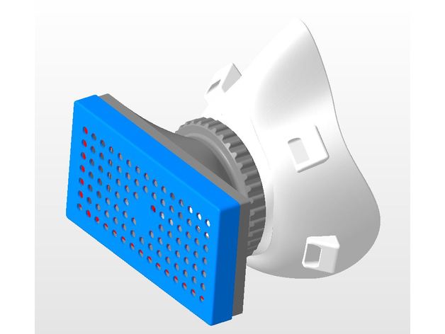 adaptador filtro hepa paraca scara ferrovial 3D print model - Mito3D