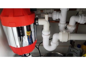 tubo supporto Lavello rifiuto disposizione cucina impianto idraulico montare 3d print model - Mito3D