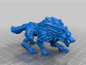 lowpoly Loup 3d print model - Mito3D