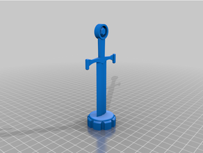 sword knob excalibur extruder 3d print model - Mito3D