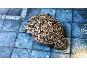 shield hidden lord free miniatures minis roleplaying rpg 3d print model - Mito3D