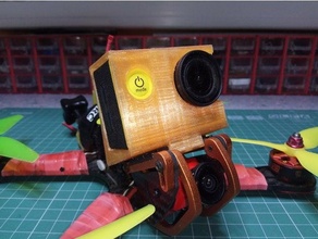 box sjcam sj400 v2 armattan chameleon mount fpv camera sj4000 3d print model - Mito3D