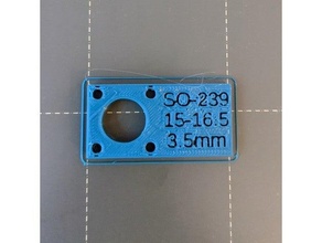 uhf connector so-239 jig stencil amateur radio chassis so239 3d print model - Mito3D